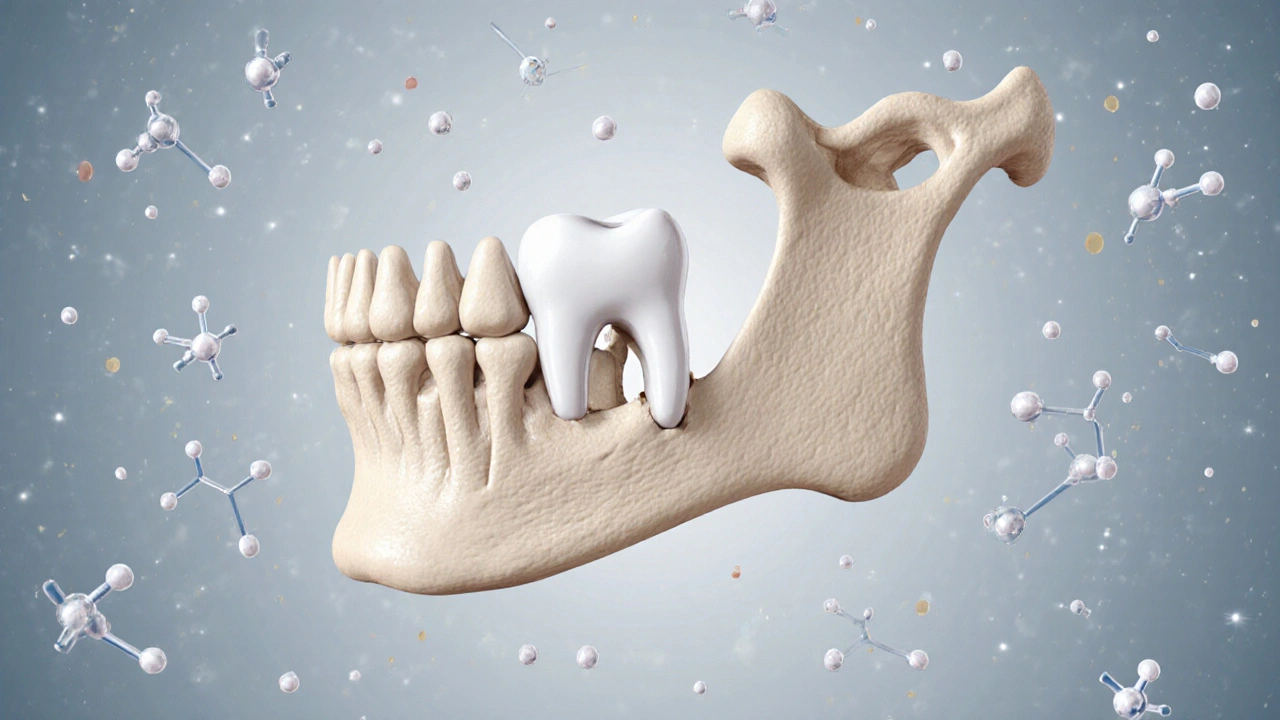 Kost čelisti se rozpouští, zubní kořen mizí, vitamíny ve vzduchu.