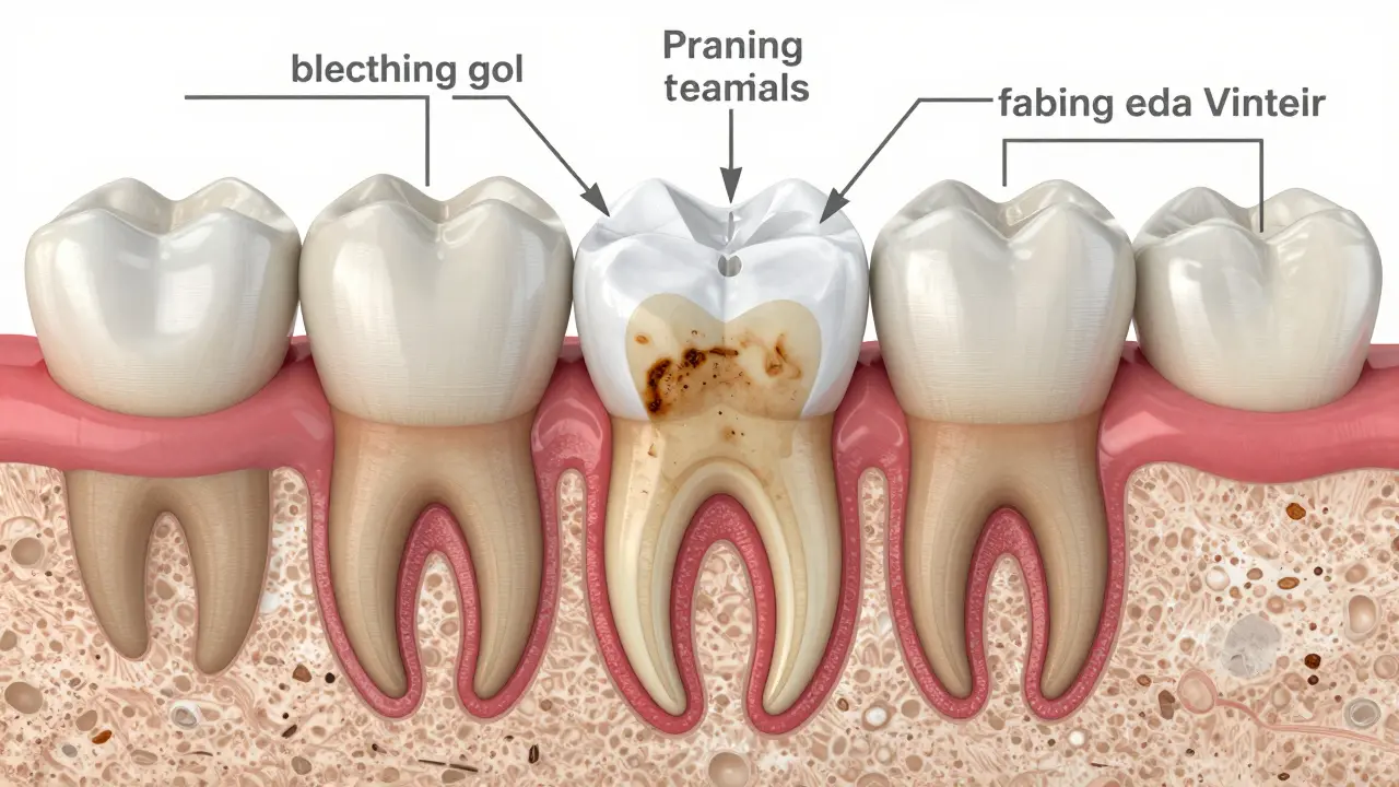 Příčiny tmavých skvrn na zubech a profesionální metody jejich odstranění.