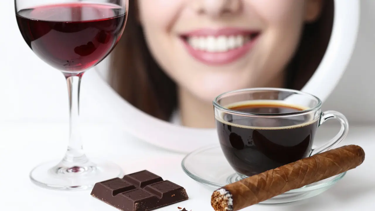 Káva, víno a čokoláda jako příčiny žloutnutí zubů