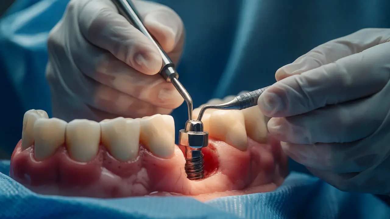Přesné zavedení titanového implantátu do kosti